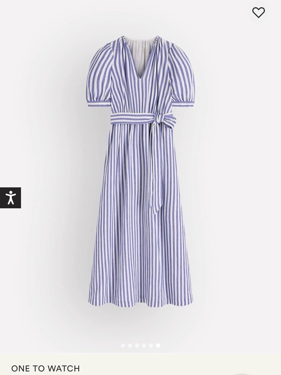 Boden Dresses & Skirts - NWT Boden Double Cloth Striped V-Neck Midi Dress